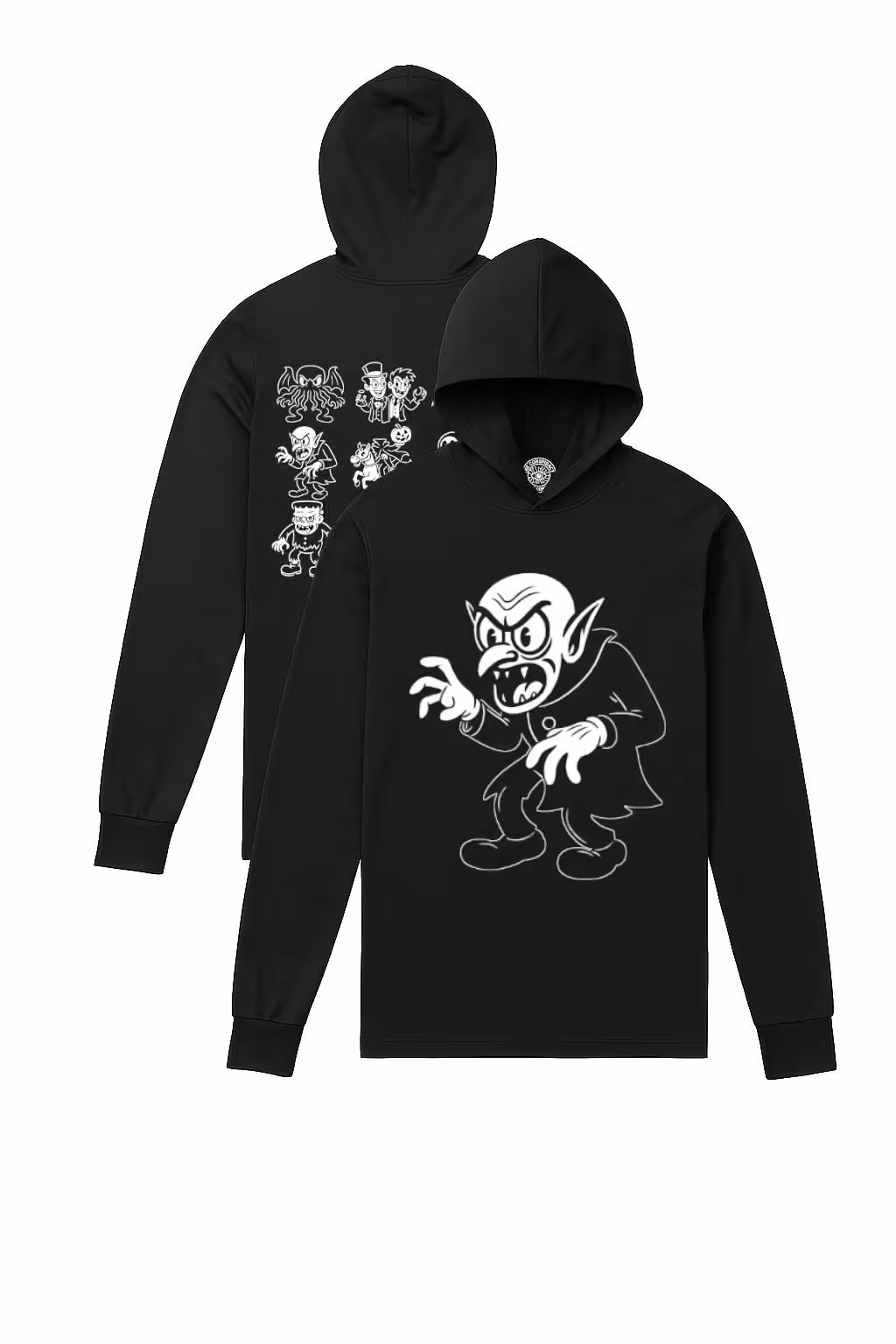 Nosferatu Rubber Hose Horror Hooded Long Sleeve Tee